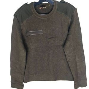 Vintage French Army Surplus Military Wool Sweater STV Valenciennes 1988 96 M Med